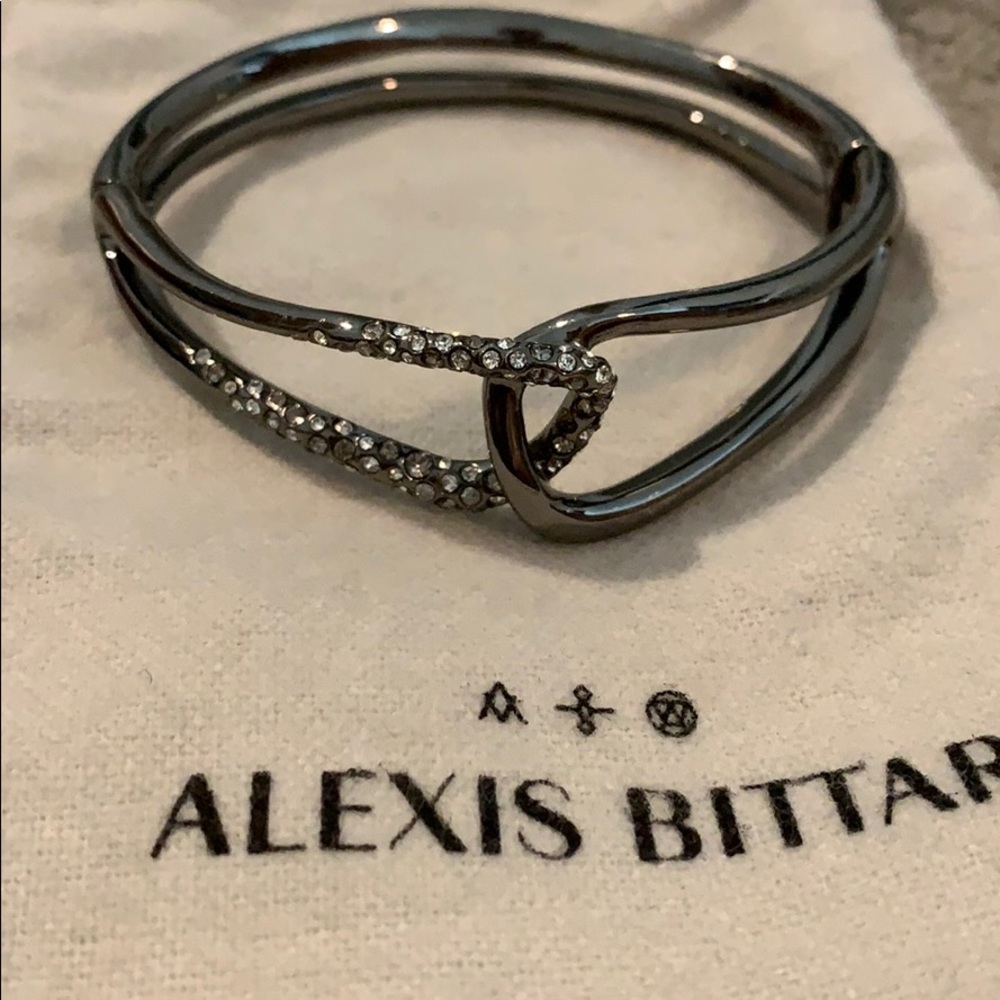 Alexis Bittar crystal hinged bracelet
